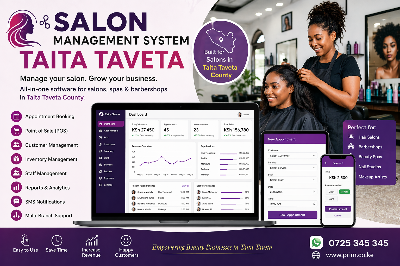 Salon Management System Taita Taveta