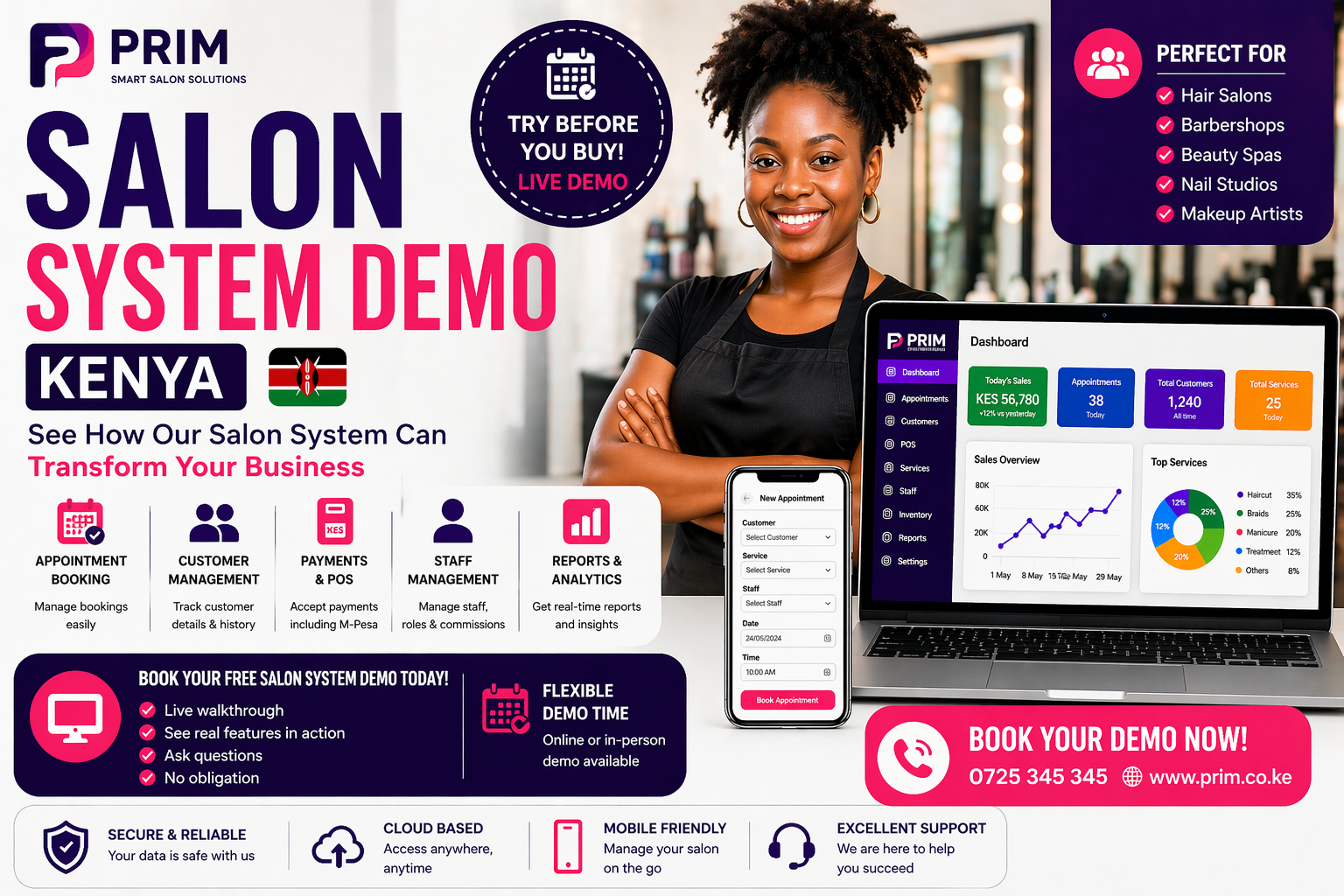Salon System Demo Kenya