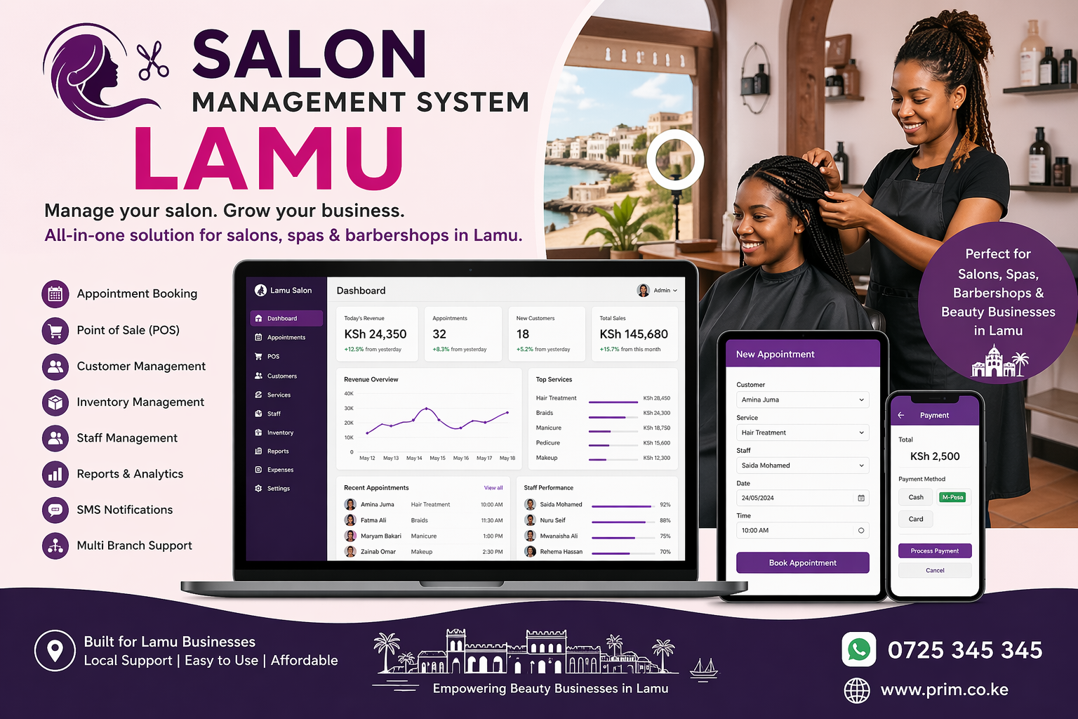 Salon Management System Lamu 