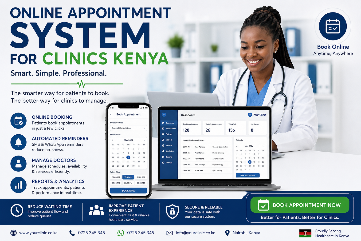 Online Appointment System for Clinics Kenya