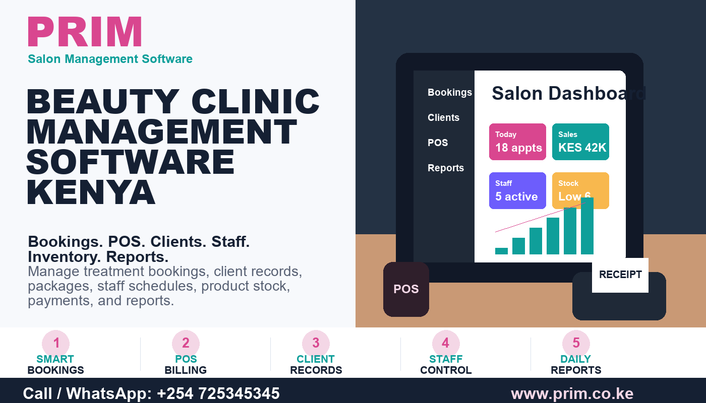 Beauty Clinic Management Software Kenya: 10 Tools for Appointments, Clients, and Stock
