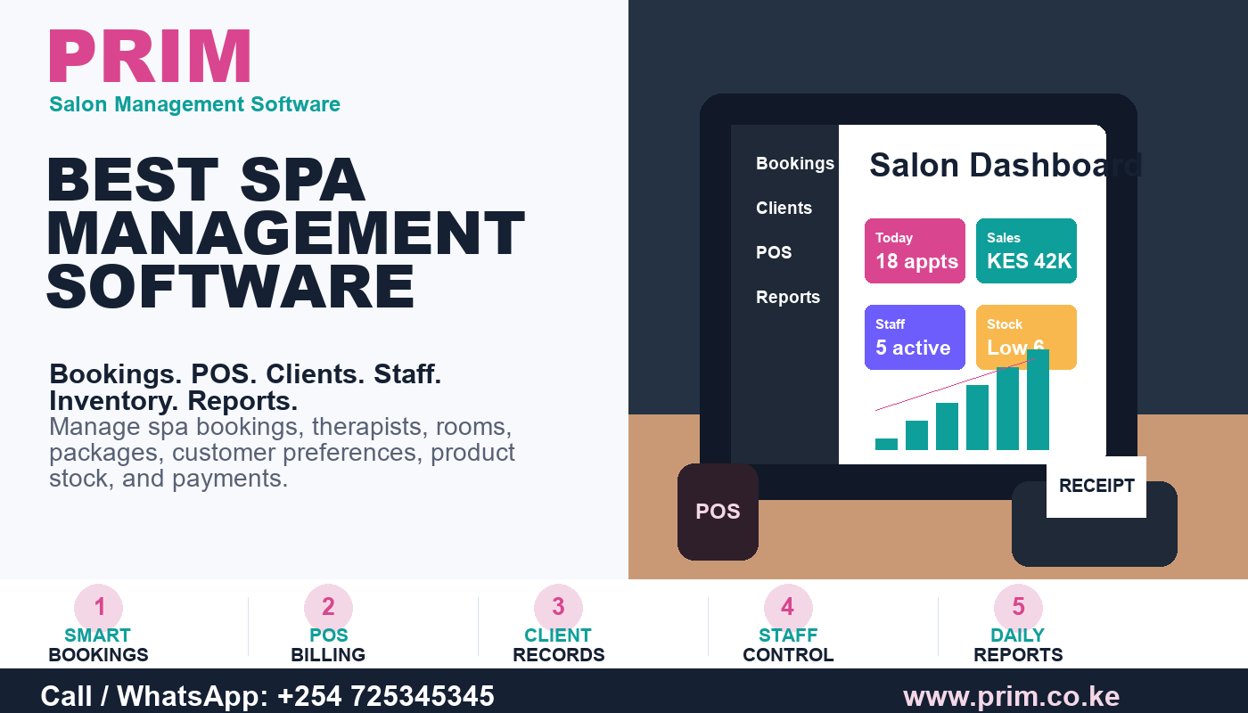 Best spa management software by PRIM