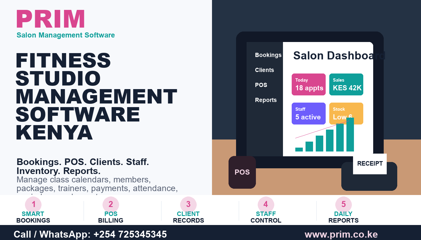 Fitness Studio Management Software Kenya: 9 Tools for Classes, Members, and Payments