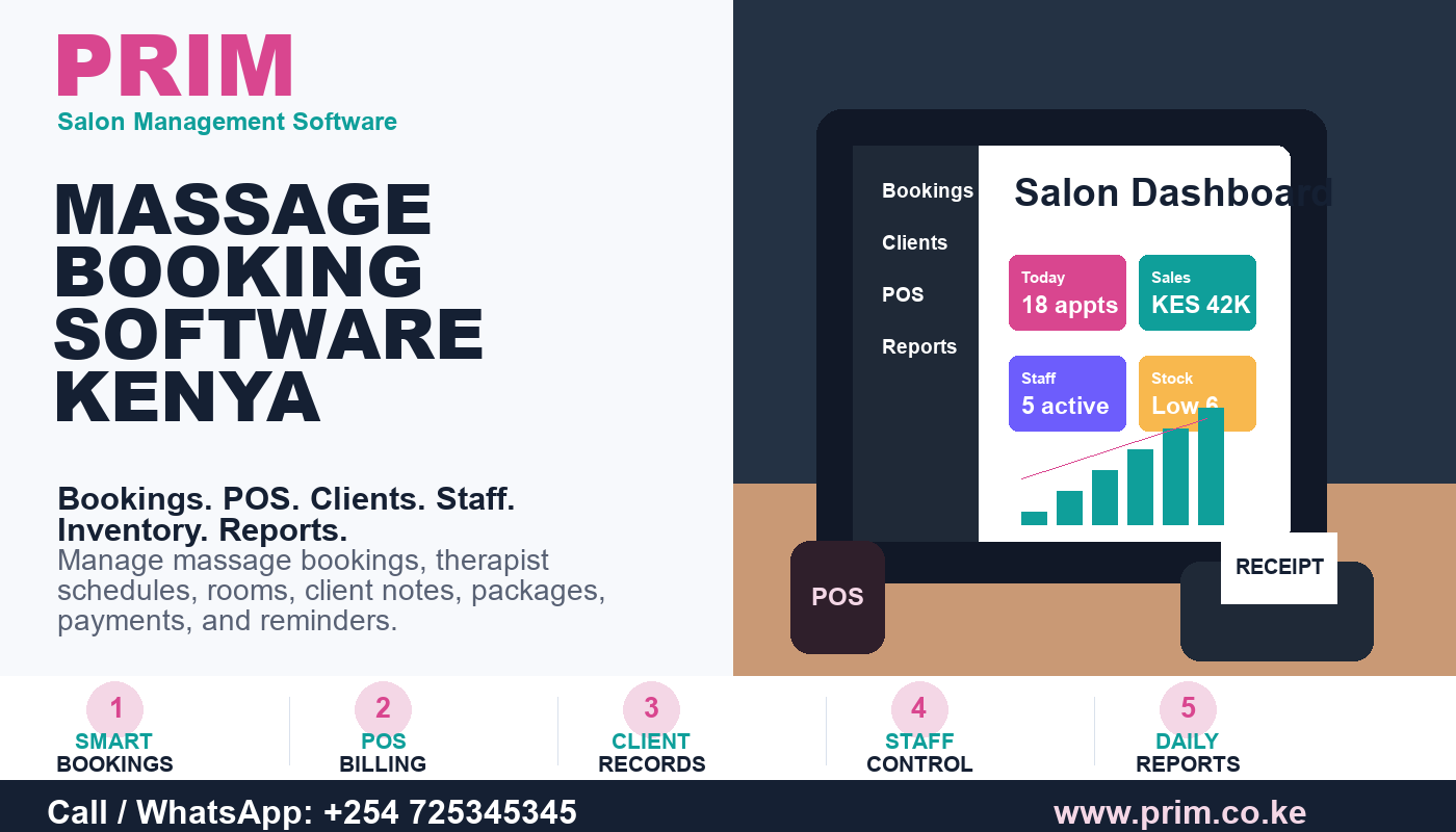 Massage Booking Software Kenya: 8 Ways to Manage Appointments and Therapists