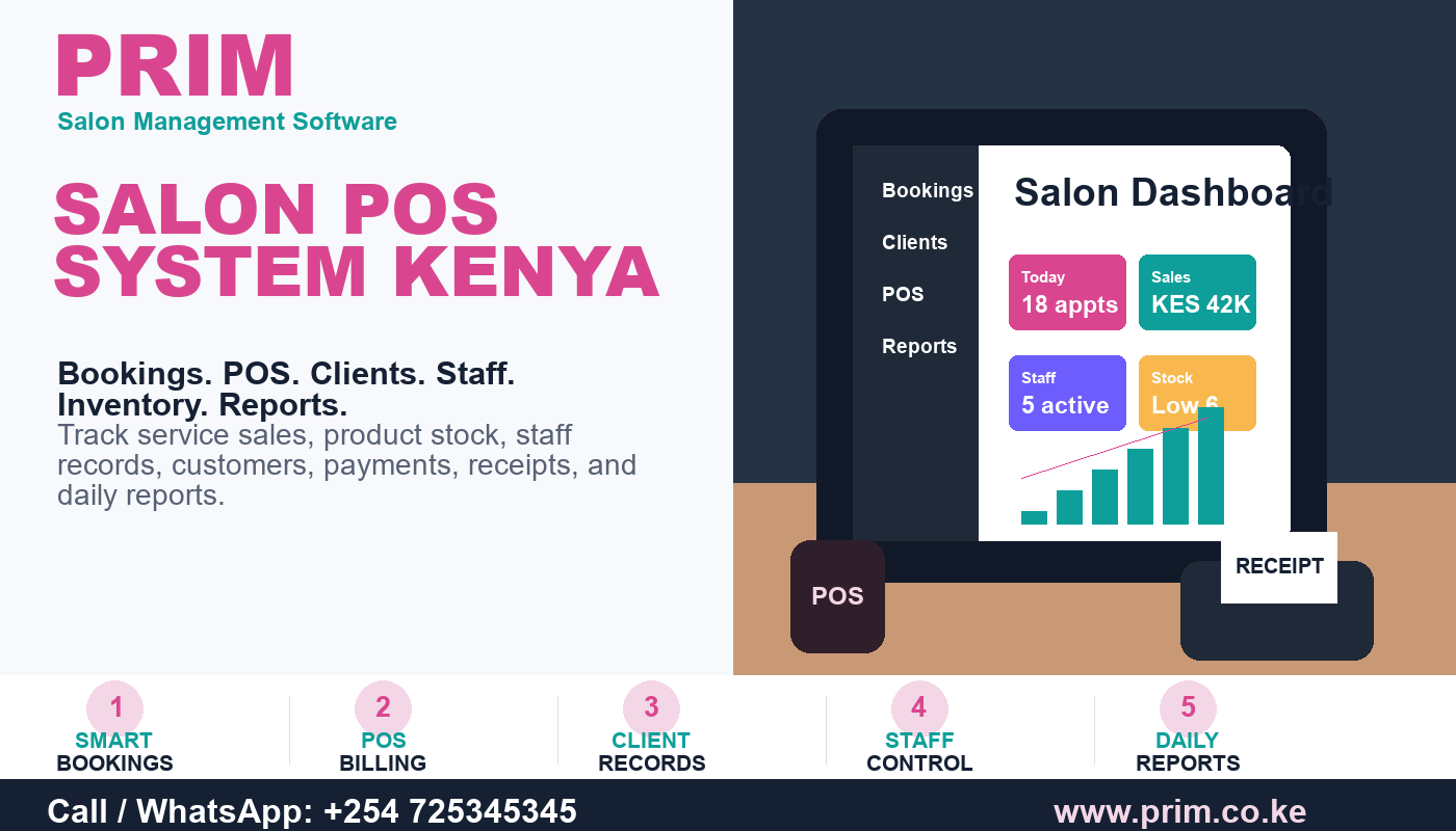 Salon POS System Kenya by PRIM