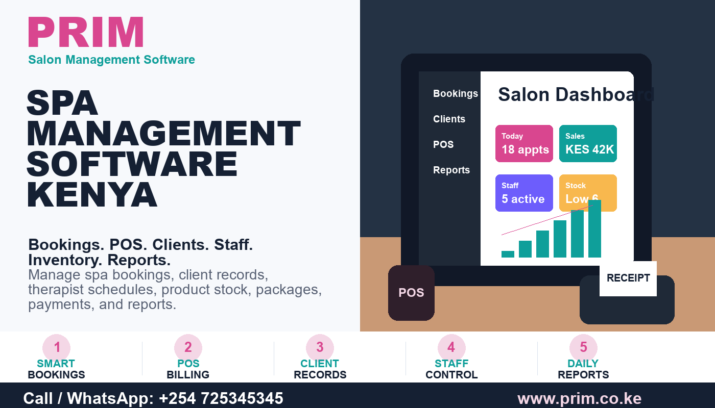 Spa Management Software Kenya by PRIM
