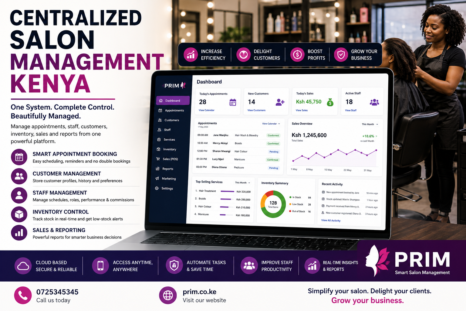 Centralized Salon Management Kenya