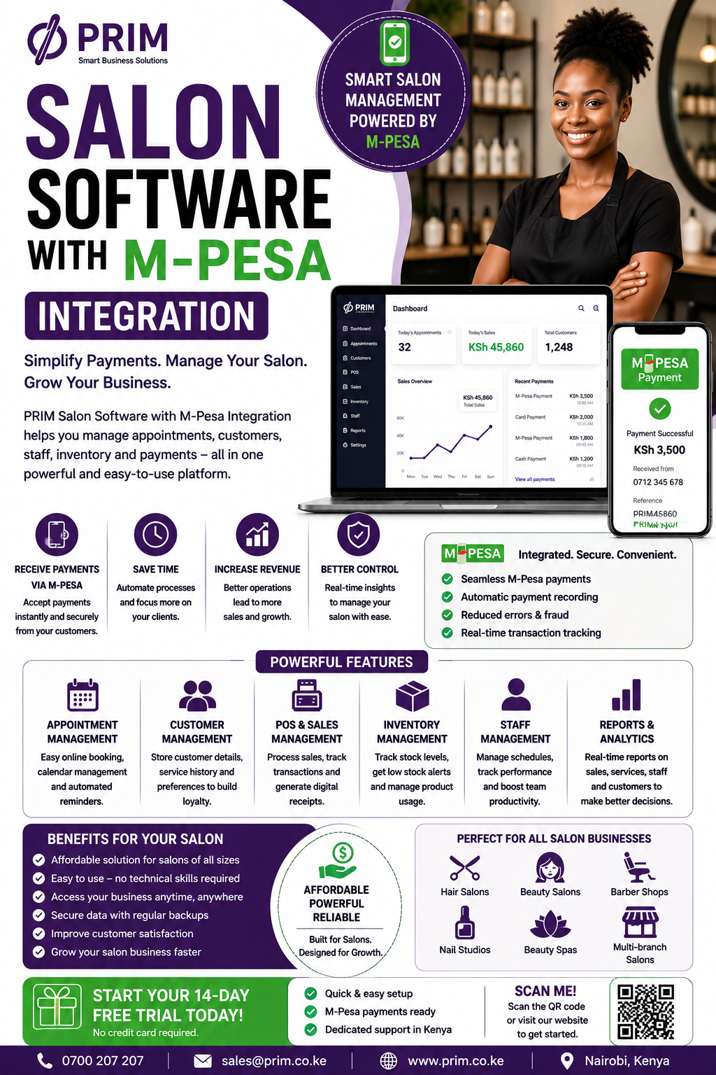 salon software with mpesa integration