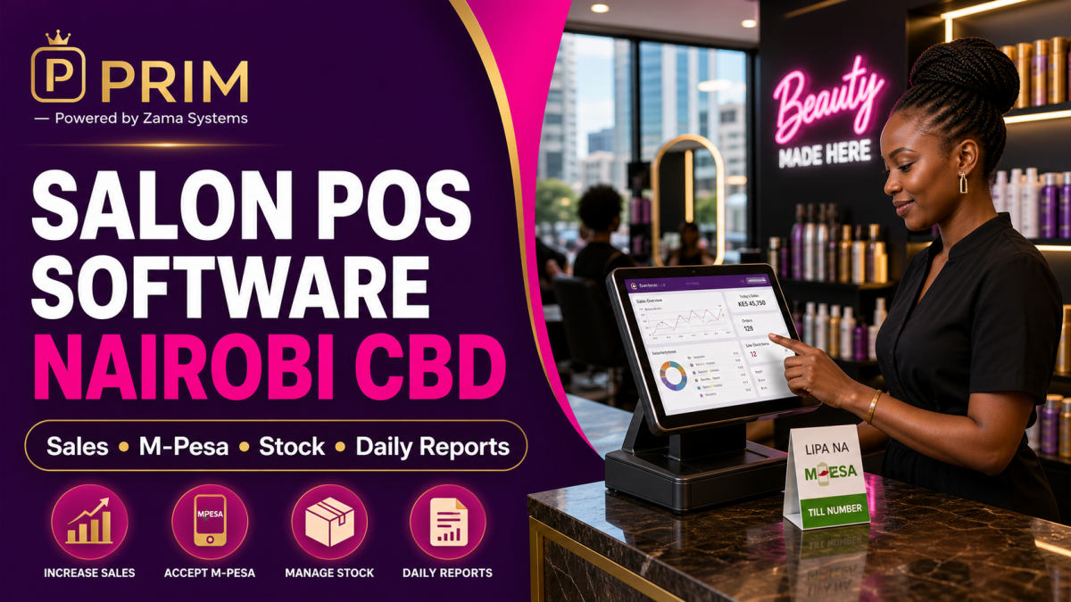 Salon POS Software Nairobi CBD: M-Pesa, Stock and Daily Sales Reports