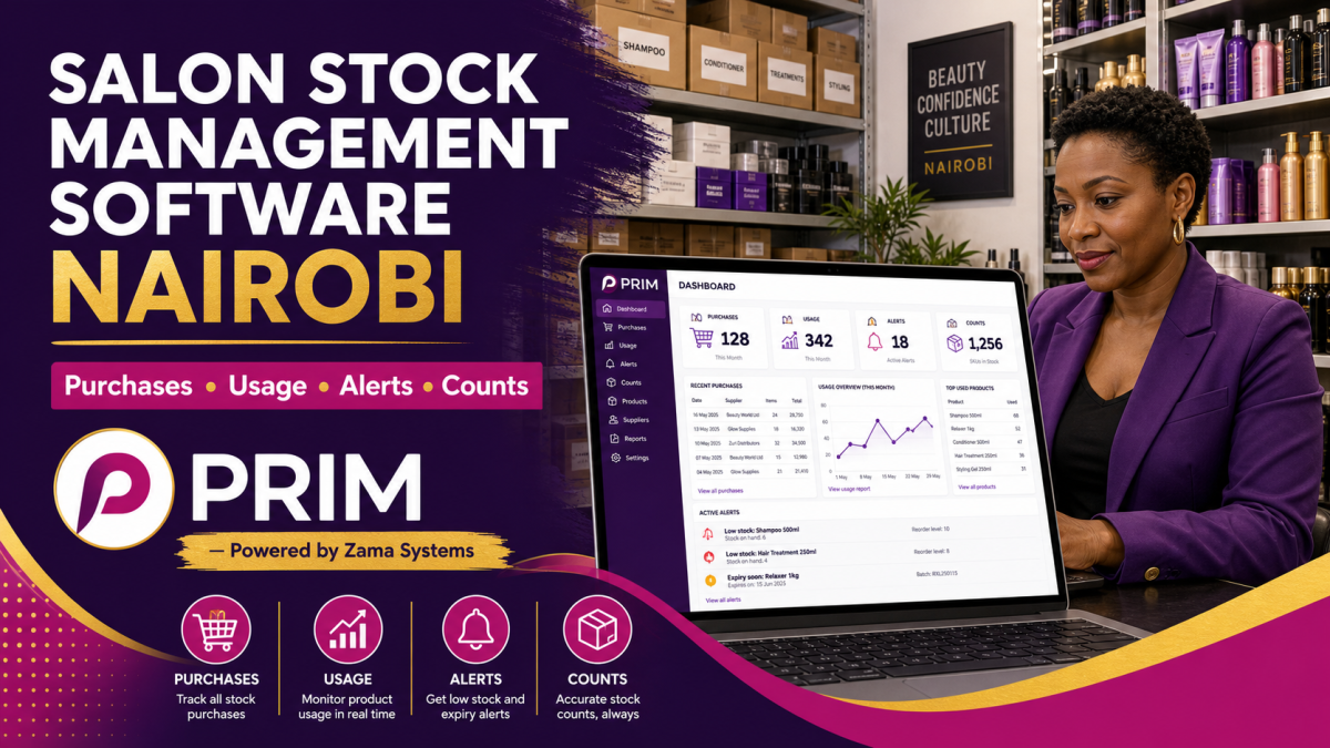 Salon Stock Management Software Nairobi: purchases, usage, alerts and physical counts