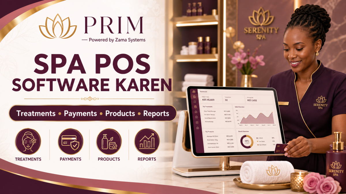 Spa POS Software Karen: treatments, payments, retail products and reports