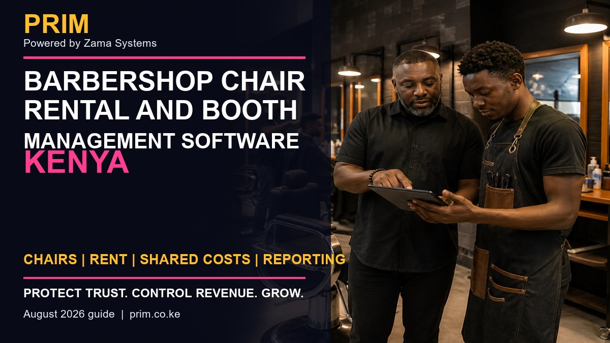 Barbershop Chair Rental and Booth Management Software Kenya