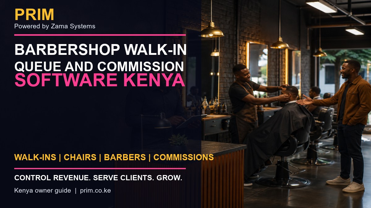 Barbershop Walk-In Queue and Commission Software Kenya
