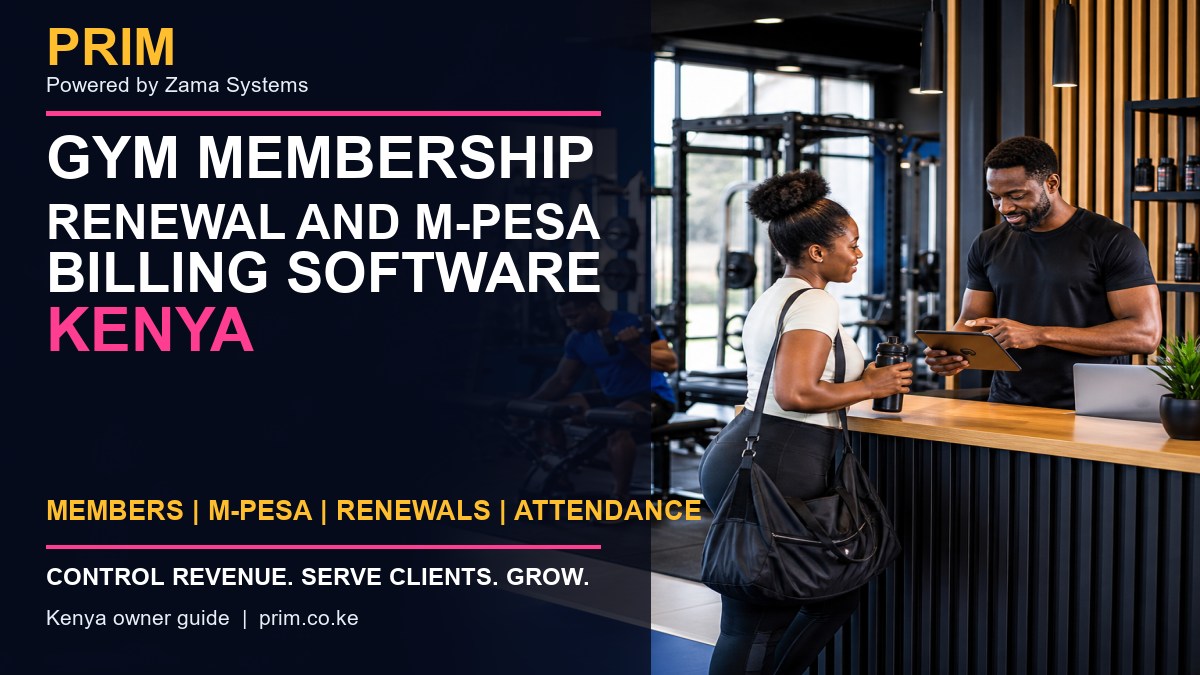 Gym Membership Renewal and M-Pesa Billing Software Kenya
