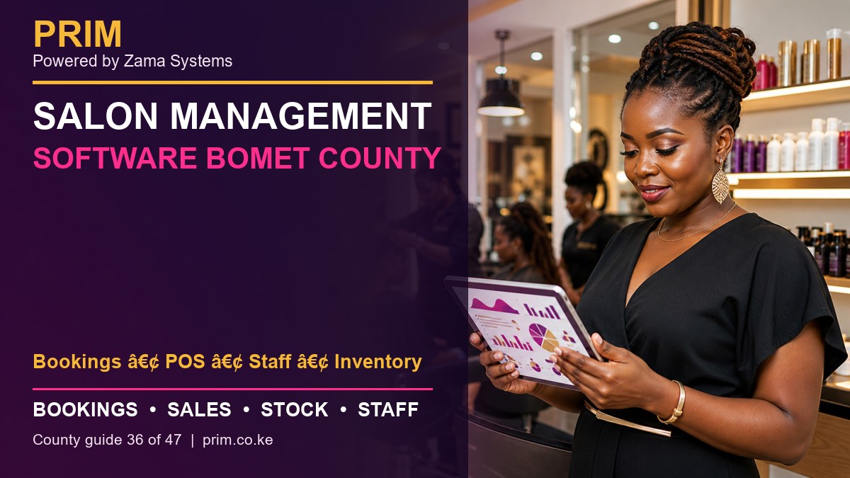 Salon Management Software Bomet County: Bookings, POS, Stock and Staff