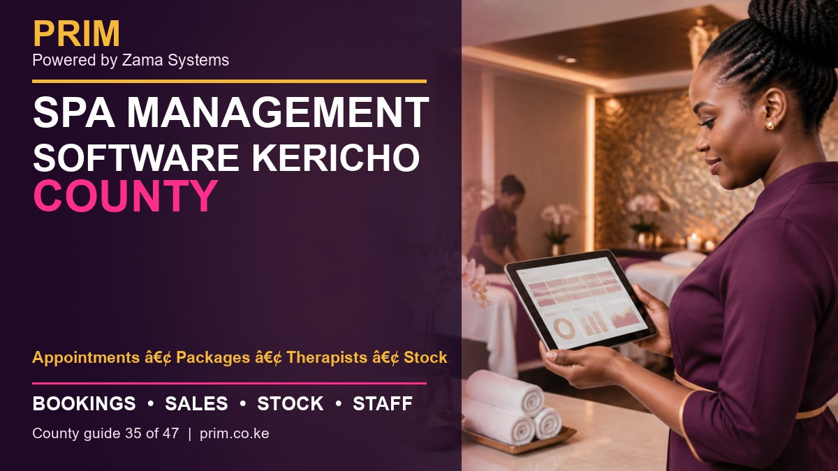 Spa Management Software Kericho County: Bookings, POS, Stock and Staff