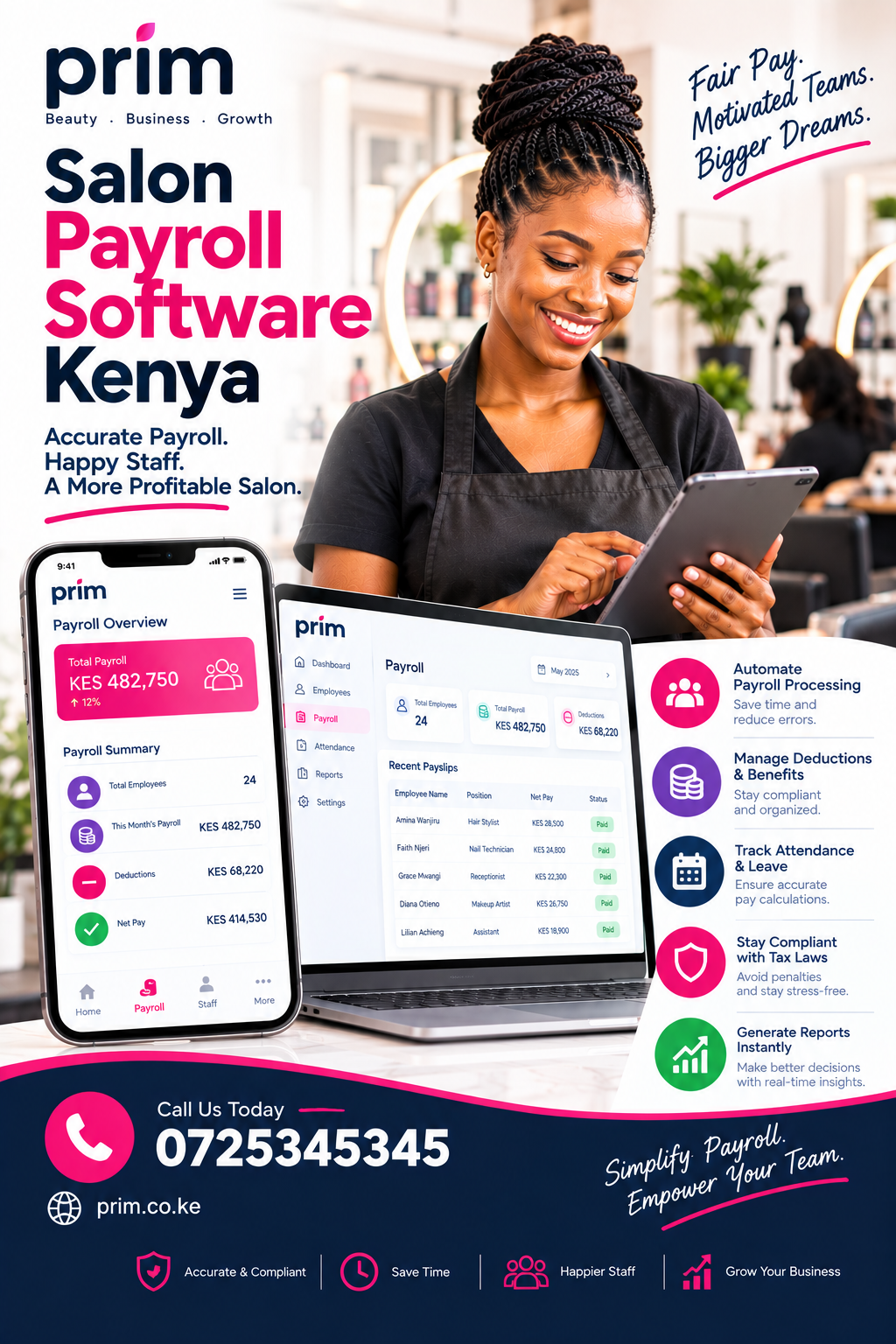 salon commission software Kenya dashboard for Kenyan salon operations